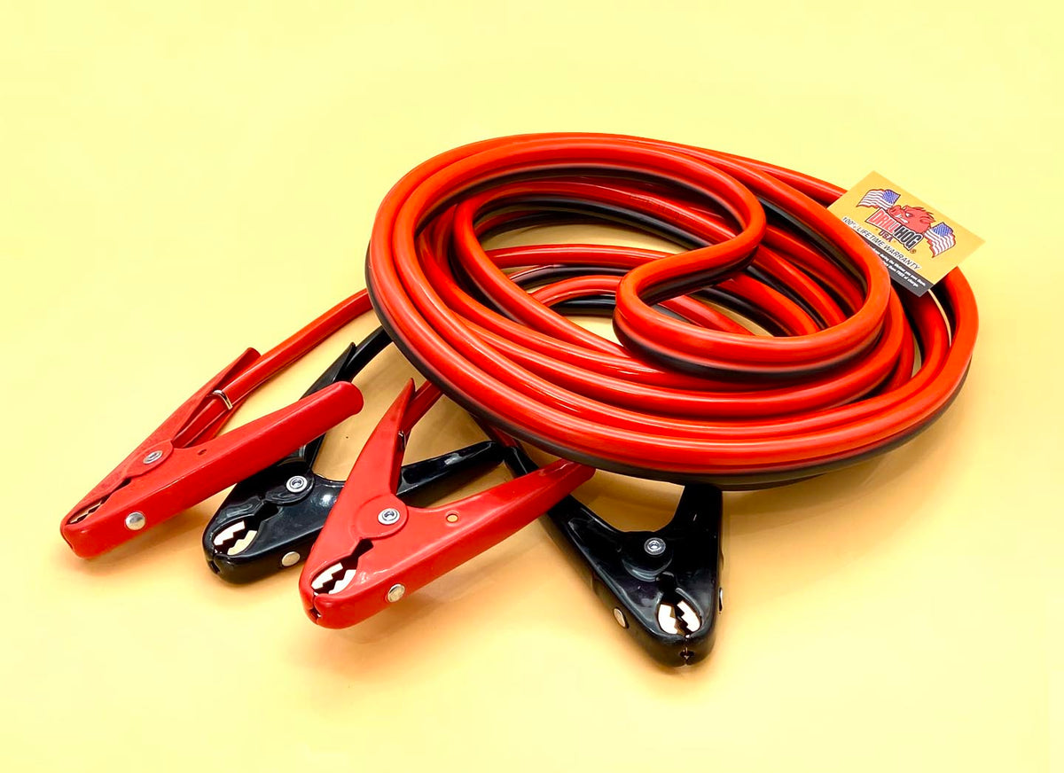 Monster Booster Cables 2 Gauge 25 Foot Parrot Jaw Clamps – Drill Hog