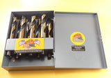 8 Pc Cobalt M42 Silver & Deming Drill Bit Set 9/16" to 1" M7 Lifetime Warranty
