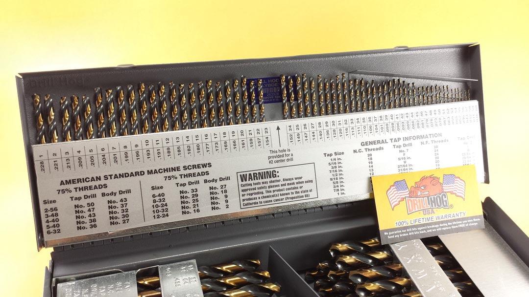 Annivesary Big 115 Pc Drill Bit Set Drill Hog® Letter Number Super Pre
