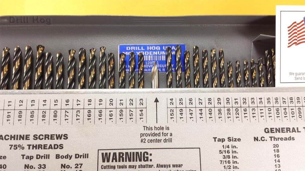 Drill Hog USA M7 Drill Bit Pack – 8 Pieces: 1/8, 1/4, 5/16, 21/64, 3/8 Sizes