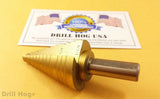 1/4", 7/8", 1-1/8" Step Drill Reamer UNIBIT Titanium Lifetime Warranty Drill Hog