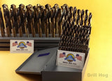 62 Pc Silver & Deming Drill Bit Set 1/16" to 1" Drill Hog USA Lifetime Warranty