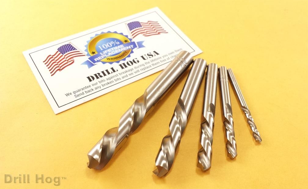 Drill Hog® 60-Piece Number Drill Bit Set - Wire Gauge Niobium NB41 With Lifetime Warranty