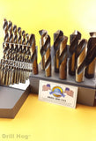21 Pc Drill Bit Set Index + 8 Pc Silver & Deming Hi-Molybdenum M7 Drill Hog®