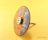 3" Cut Off Wheel + 1/4" Mandrel for Air Cut Off Tool Fits 1/4 Air Tool Drill Hog