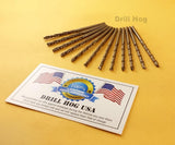 Drill Hog 1/8 Cobalt Drill Bit M42 1/8 Drill Bit Twist 12 Pk Lifetime Warranty