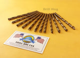 Drill Hog USA 9/32" Cobalt Drill Bits M42 Drill Bit 12 Pack Lifetime Warranty