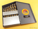 15 Pc Cobalt M42 Drill Bit Set HSSCO Drills M-42 Index Bits Lifetime Warranty
