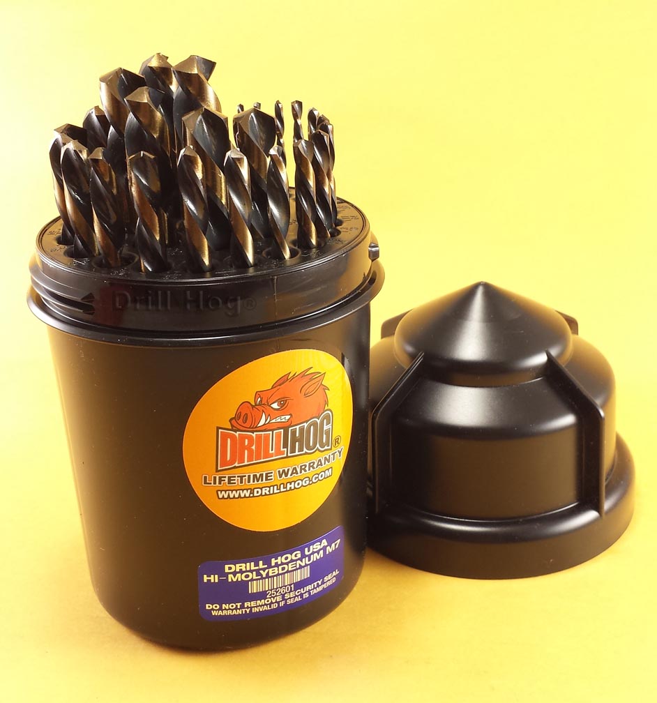 Drill Hog&reg; Set 29 Pezzi Punte Trapano Niobio Nb41 Metallo Drill