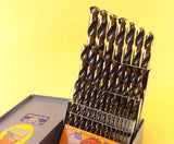 Drill Hog® 29 Pc HI-Molybdenum Drill Bit Set MOLY M7 Drills Lifetime Warranty