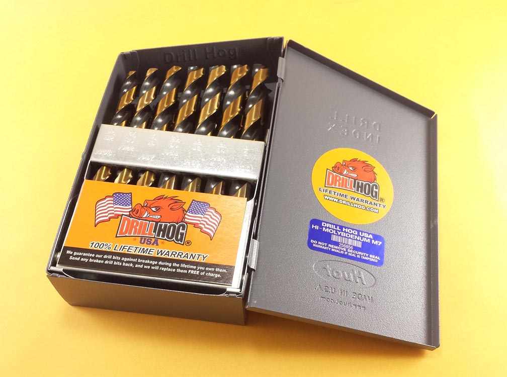 Drill Hog® 29 Pc HIMolybdenum Drill Bit Set MOLY M7 Drills Lifetime W