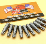 T-6 Torx Bit Hi-Molybdenum Super M7+ Drill Hog® 10 Pack