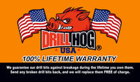 Drill Hog 7/16" Drill Bit Twist 7/16 HI-Molybdenum M7 Lifetime Warranty 6 Pack