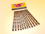 1/4" Cobalt Drill Bits M42 1/4" Drill Bit 12 Pack Drill Hog® Lifetime Warranty