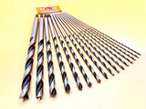 12" Long Brad Point Drill Bit Set HI-Molybdenum M7 Drill Hog® Lifetime Warranty