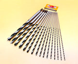 12" Long Brad Point Drill Bit Set HI-Molybdenum M7 Drill Hog® Lifetime Warranty
