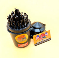 29 Pc Drill Bit Set 1/16" to 1/2" Pig Steel M60 Lifetime Warranty Drill Hog®
