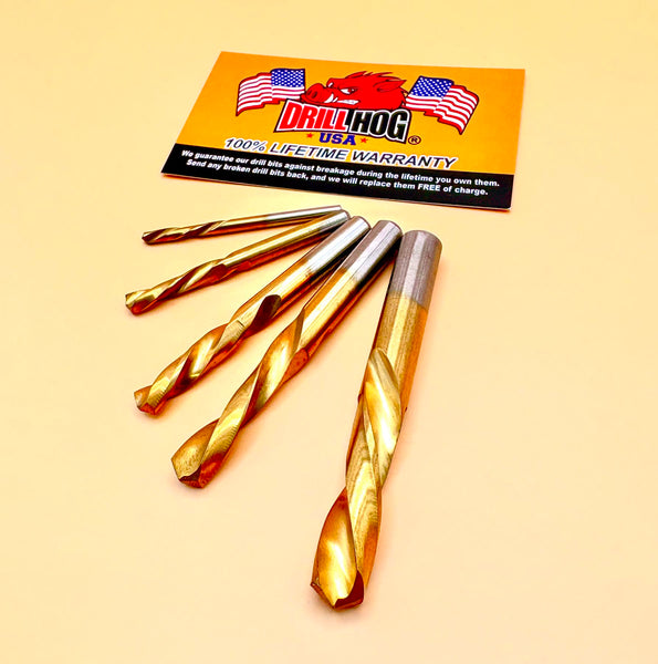 5 Pc Left Handed Drill Bit Set Cobalt M42 Drill Hog®