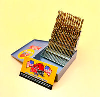 Drill Hog 60 Pc NUMBER Drill Bit Set Wire Gauge Titanium Lifetime Warranty