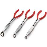 Drill Hog® Needle Nose Pliers Set Long Reach Angle Head 8 Piece Set