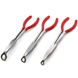 Drill Hog® Needle Nose Pliers Set Long Reach Angle Head 8 Piece Set