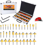 Drill Hog® Super Premium Carbide Router Bit Set Mother Load Lifetime Warranty