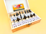 Drill Hog® 15 Piece Super Premium Carbide Router Bit Set Lifetime Warranty