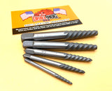 6 Pc Spiral Easy Outs Set Round Screw Extractor Lifetime Warranty Drill Hog®