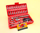 Drill Hog® 1/4" Drive Metric Socket Set 45 Pcs Lifetime Warranty