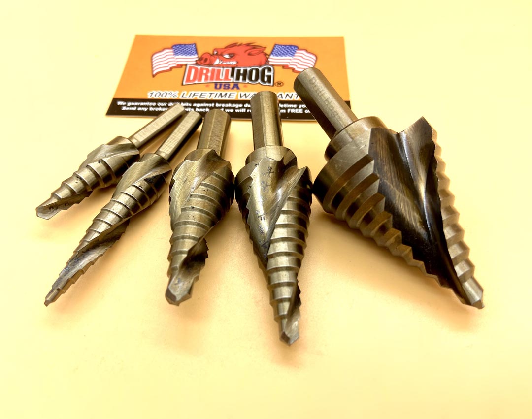 Drill Hog® HELIX Cobalt M42 Spiral Flute Step Bit