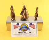 Drill Hog Step Drill Set UNIBIT Reamer Spiral Flute COBALT Lifetime Warranty