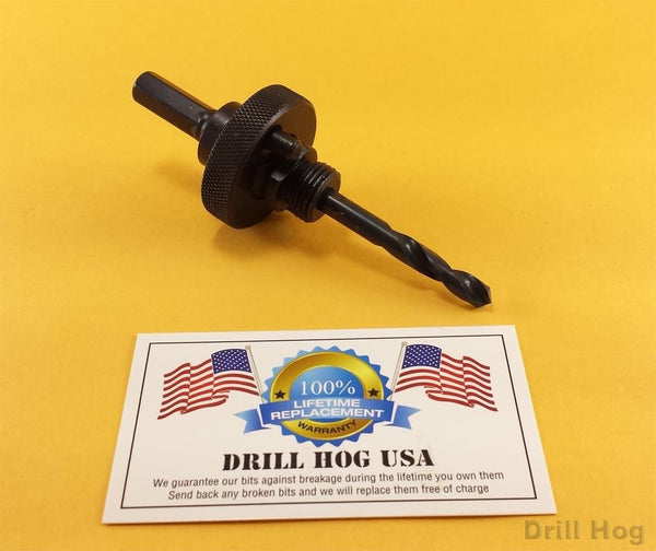 Drill Hog Hole Saw Arbor Holesaw Mandrel Adapter Chuck for 1-1/4 to 6" Hole Saws