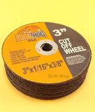 Drill Hog® 3" Cut Off Wheels 3" Cutting Disc Blade 3 Air Cut Off Tool 100 Pcs