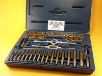 40 Pc Tap & Die Set Metric Tap Set MM Titanium Lifetime Warranty Drill Hog USA