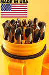 Norseman 29 Pc Drill Bit Set Molybdenum M7 Neon Orange Case USA MADE Warranty