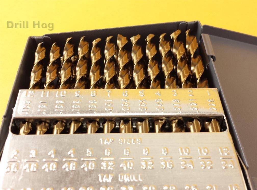 Drill Hog USA 60 Pc NUMBER Drill Bit Set Wire Gauge COBALT M42 Lifetim Drill Hog Usa 60 Pc Number Drill Bit Set Wire Gauge Cobalt M42 Lifetim