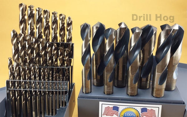 Drill Hog Cobalt Drill Bits – 3/8” And 1/2” Sizes, M42 & M35 Cobalt Steel, Lifetime Warranty