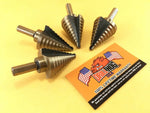 Drill Hog Step Drill Bit 1/4"-1-3/8" Molybdenum M7 UNIBIT 4pcs Lifetime Warranty