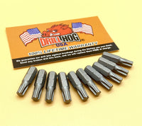 T-9 Torx Bit Hi-Molybdenum Super M7+ Drill Hog® 10 Pack